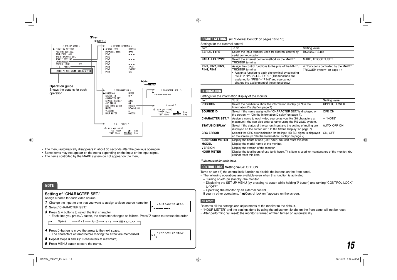 JVC DT-V20L3DY User Manual | Page 15 / 24