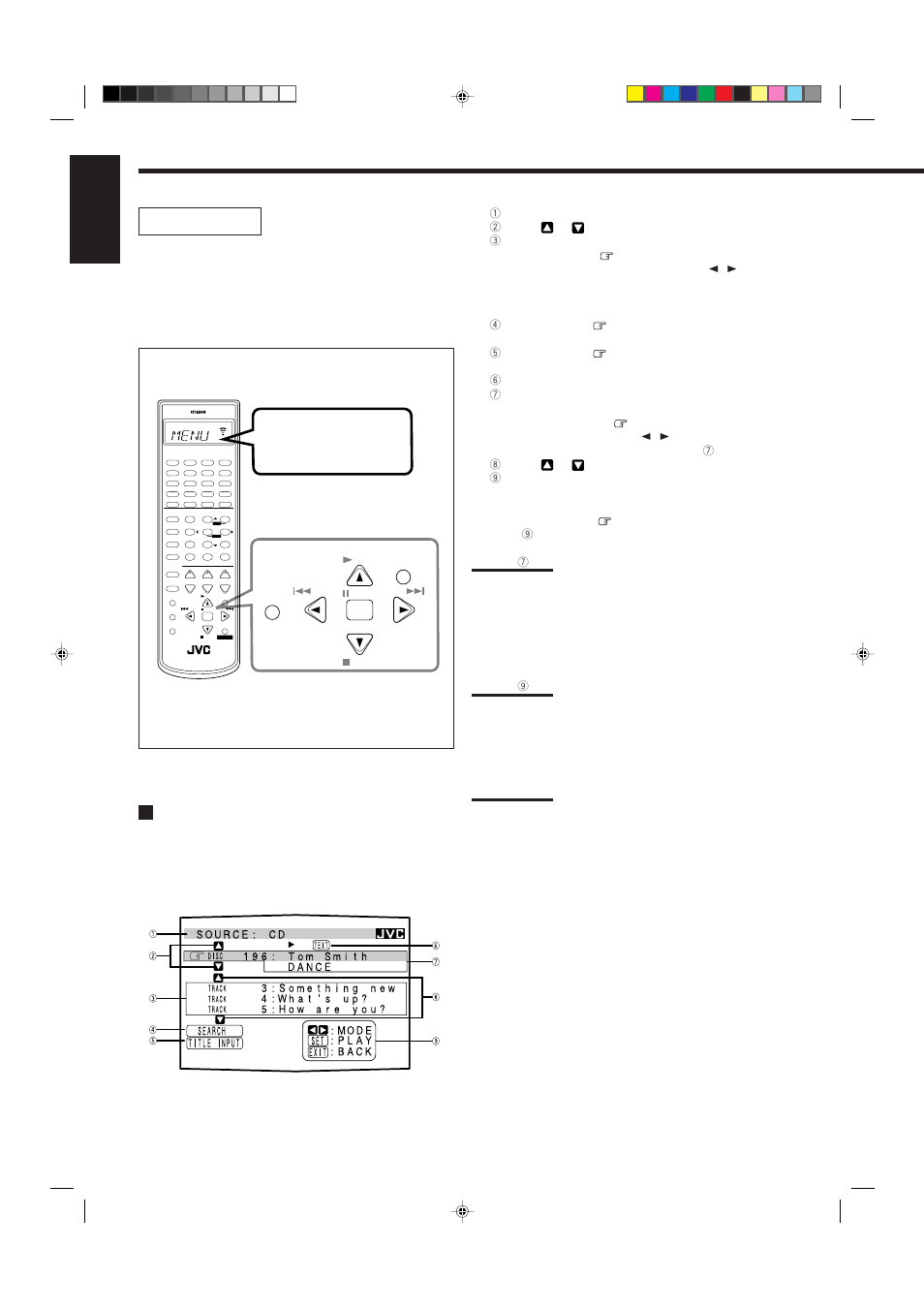 English, Operations, Showing the disc information on the tv screen | Press exit, The disc information screen appears on the tv | JVC RX-8010VBK User Manual | Page 46 / 62