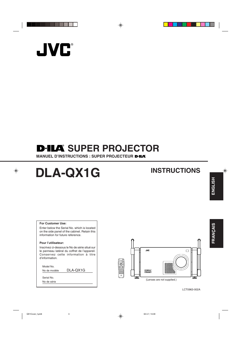 JVC DLA-QX1G User Manual | 64 pages