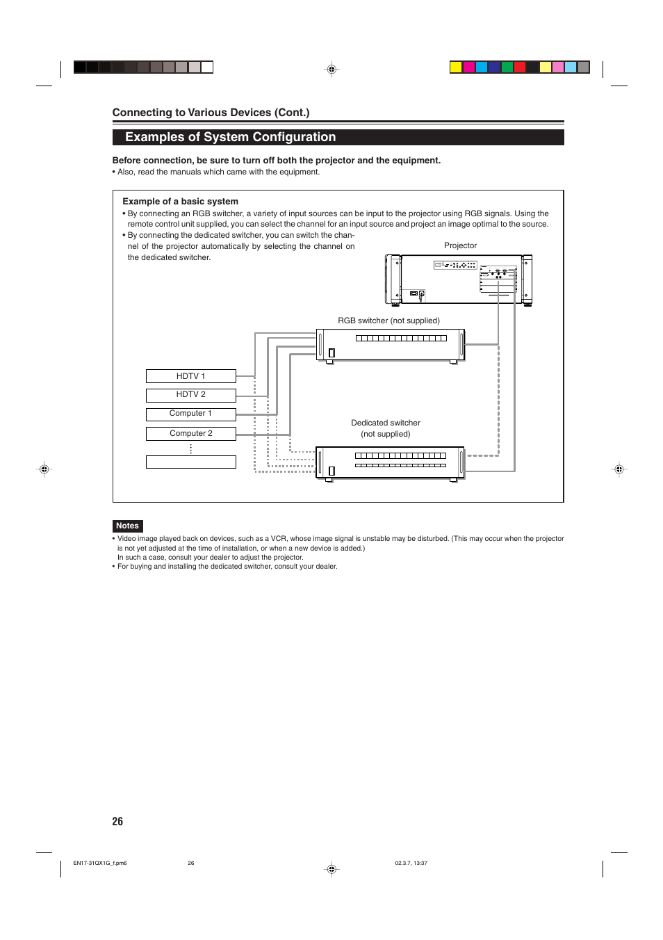 Examples of system configuration | JVC DLA-QX1G User Manual | Page 28 / 64