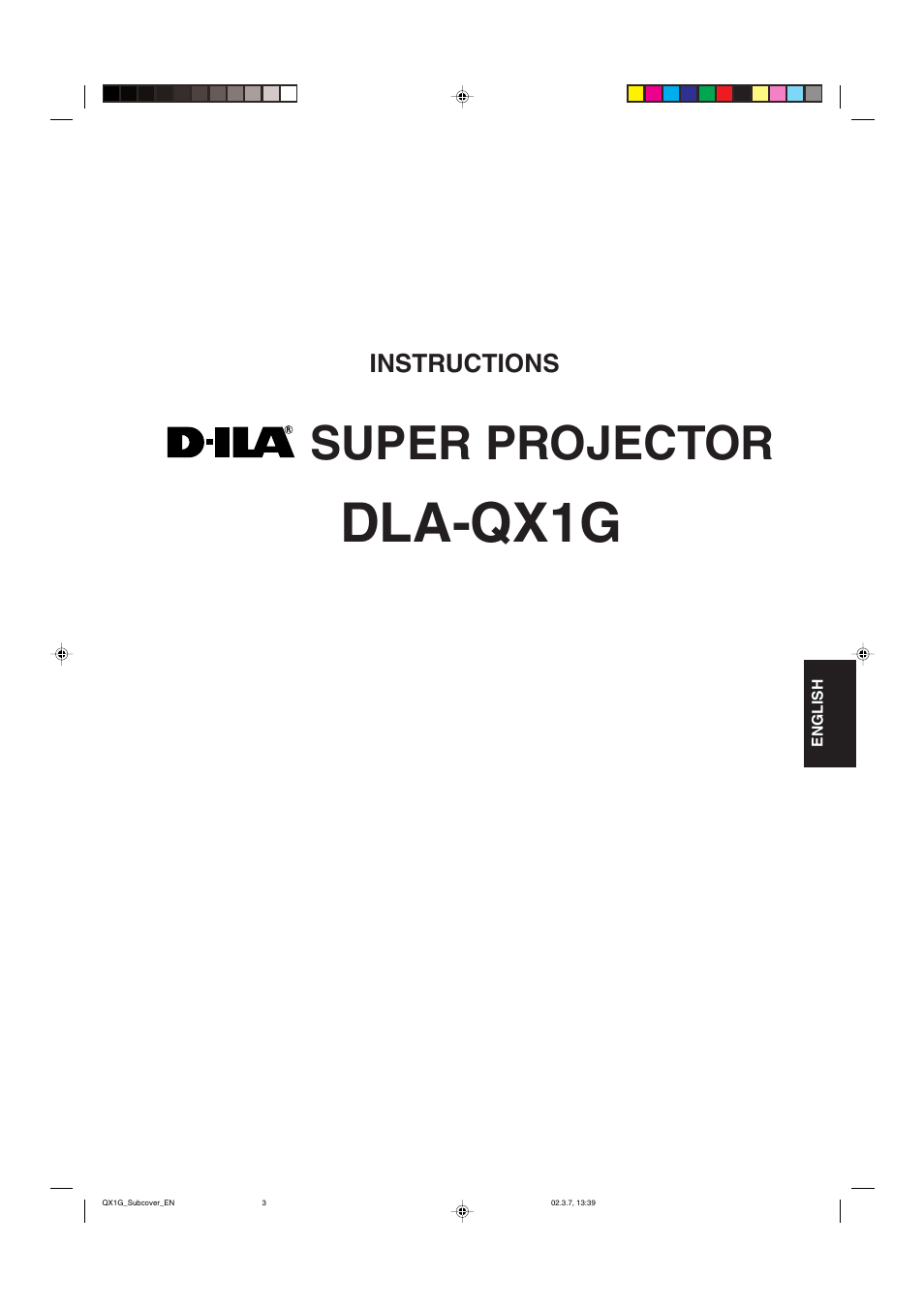 Dla-qx1g, Super projector | JVC DLA-QX1G User Manual | Page 3 / 64