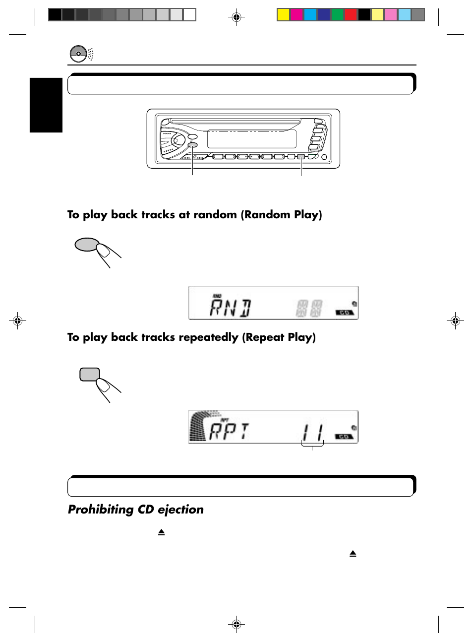 Prohibiting cd ejection | JVC HA KD-S600 User Manual | Page 12 / 26