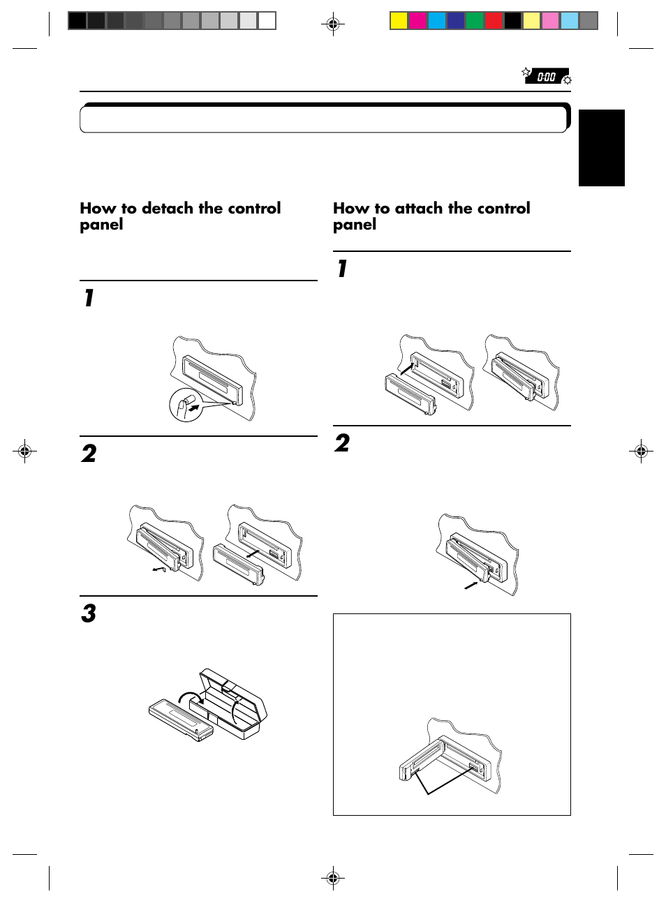 Detaching the control panel | JVC HA KD-S600 User Manual | Page 21 / 26