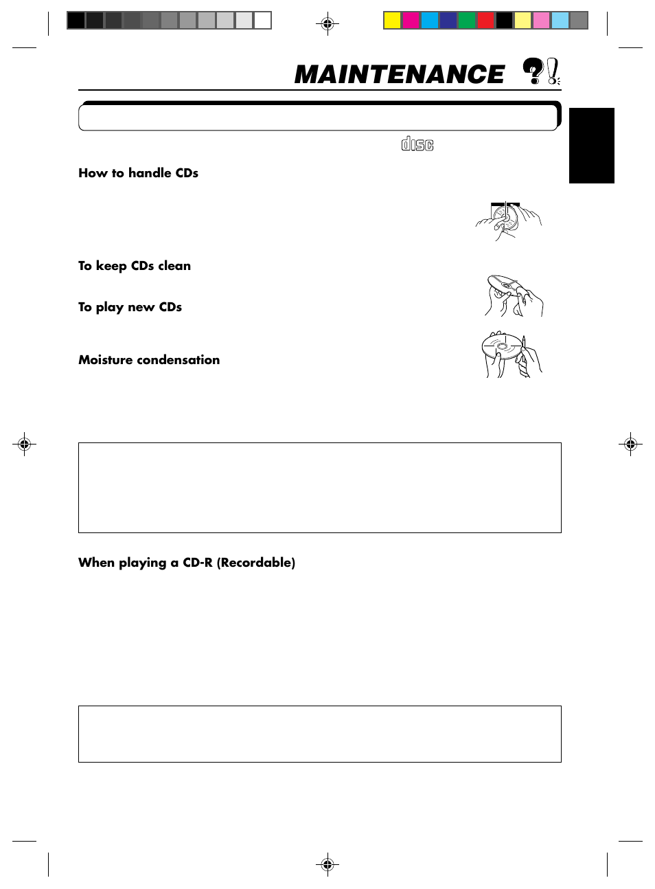 Maintenance, Handling cds | JVC HA KD-S600 User Manual | Page 23 / 26