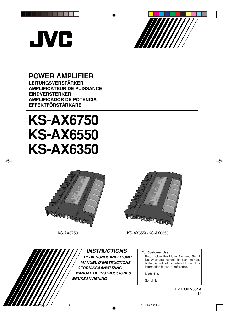 JVC KS-AX6750 User Manual | 20 pages