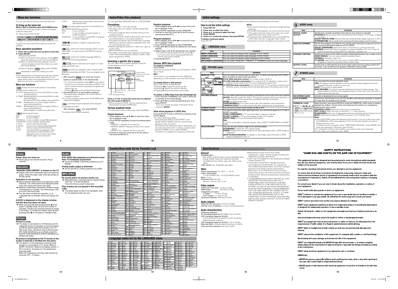 Back | JVC XV-N320B User Manual | Page 2 / 2