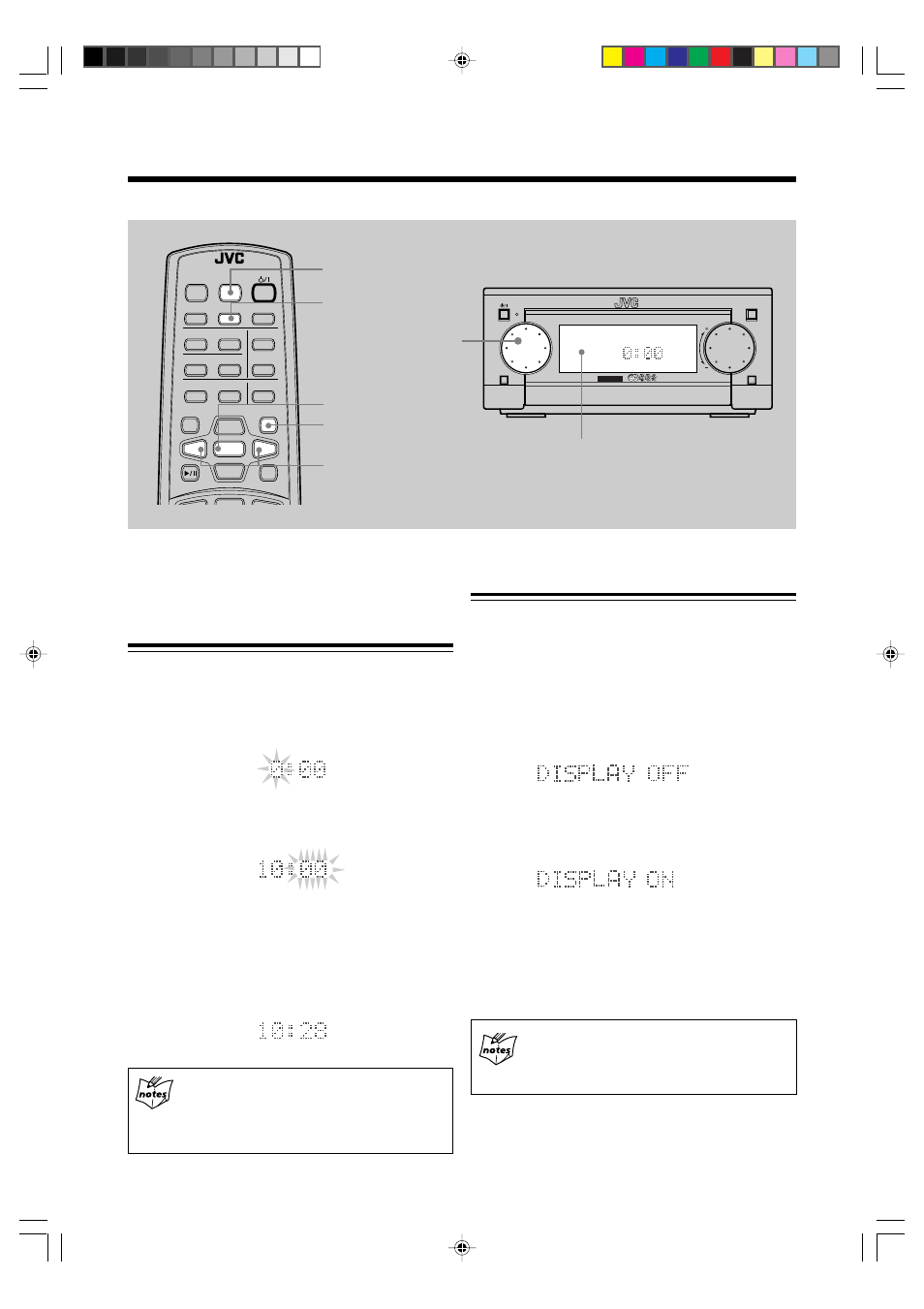 Basic settings, Setting the clock, Setting the display illumination (dimmer) | JVC AX-UXG6 User Manual | Page 13 / 40