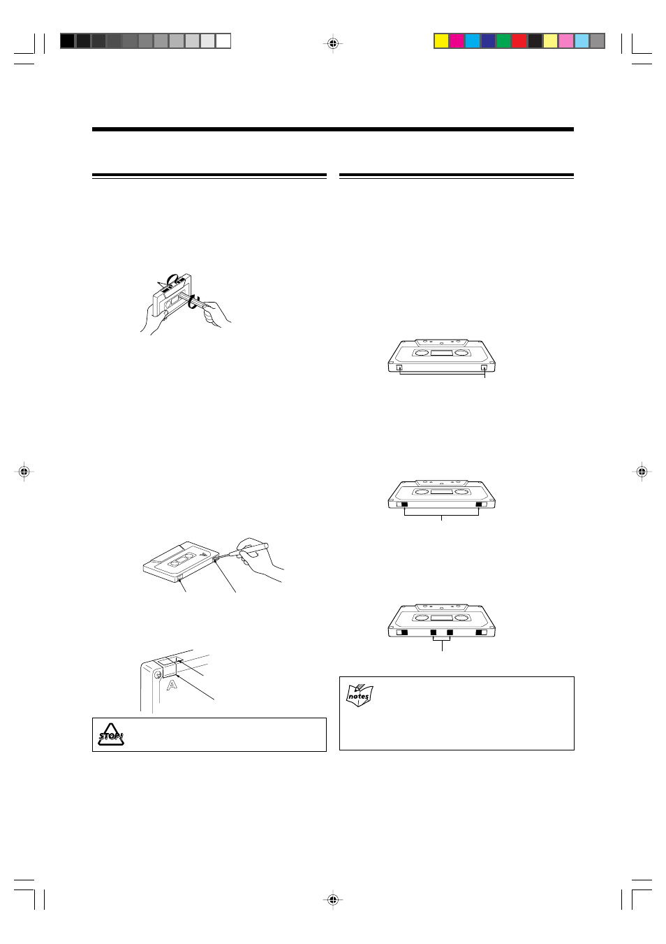 Types of cassette tapes, Handling cassette tapes | JVC AX-UXG6 User Manual | Page 37 / 40