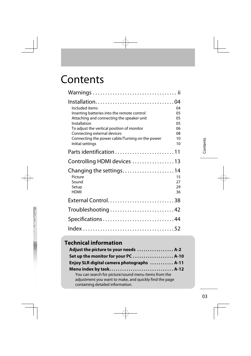 JVC GD-42X1E User Manual | Page 9 / 144