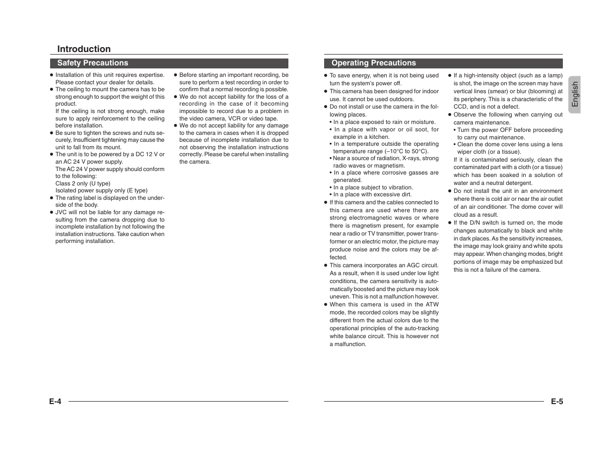 Introduction | JVC TK-C205 User Manual | Page 4 / 11