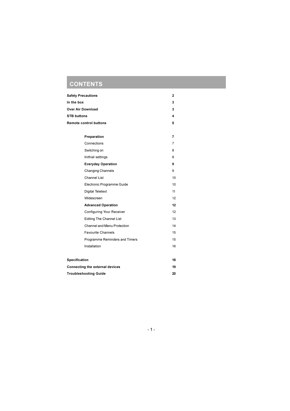 JVC TU-DB1SK User Manual | Page 2 / 22