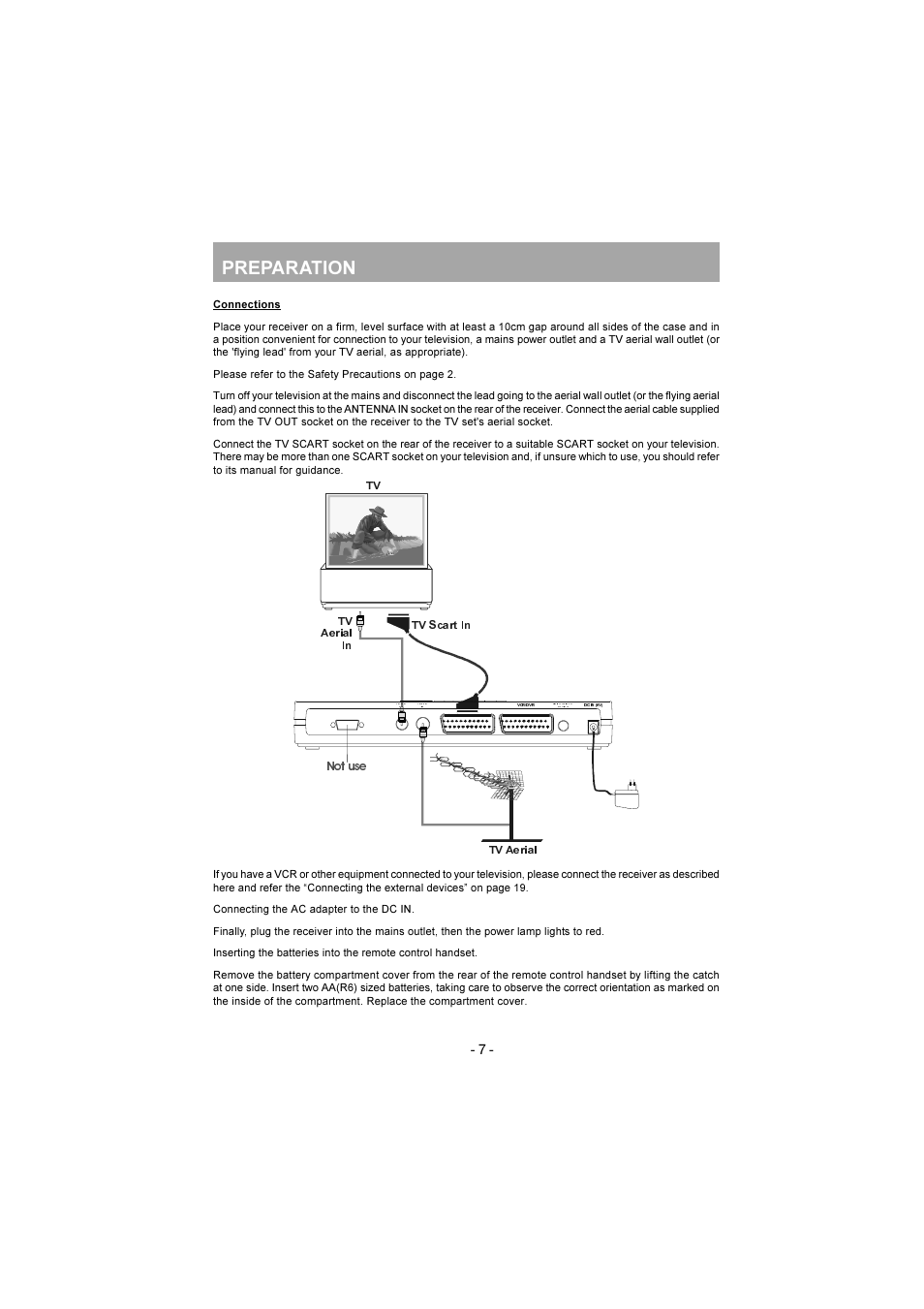 Preparation | JVC TU-DB1SK User Manual | Page 8 / 22