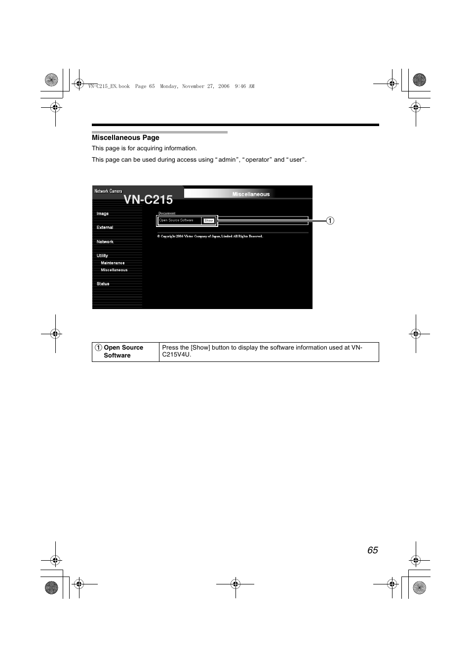 JVC VN-C215V4U User Manual | Page 65 / 86