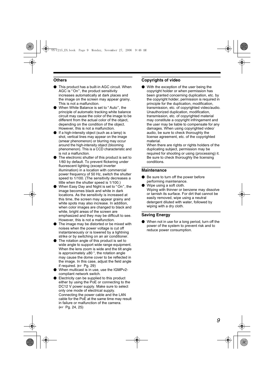 JVC VN-C215V4U User Manual | Page 9 / 86