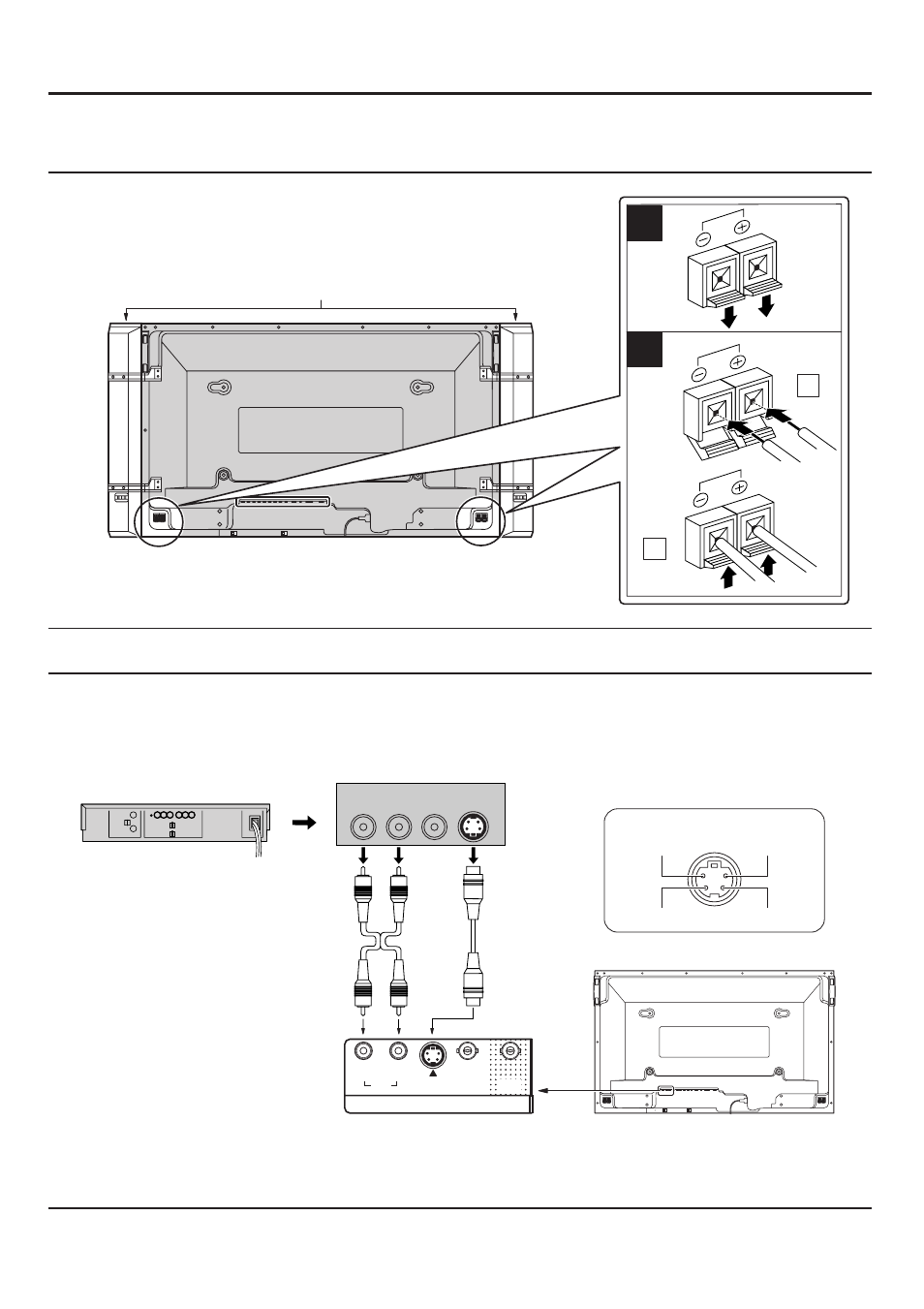 Speakers connection, Av input terminals connection, Connections | JVC GD V501U User Manual | Page 12 / 40