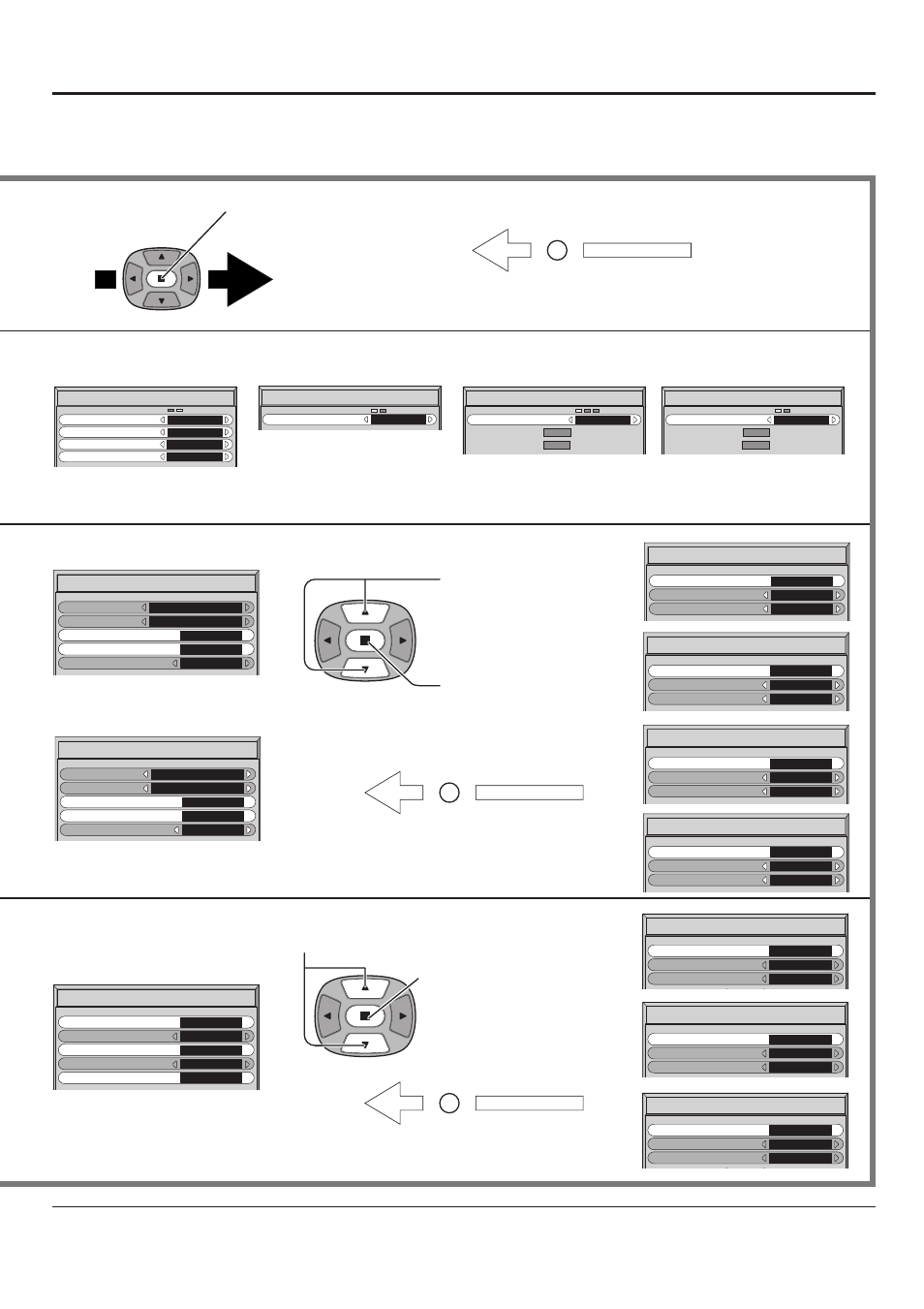 On-screen menu display from remote control, Press the r button to return to “set up” menu | JVC GD V501U User Manual | Page 21 / 40