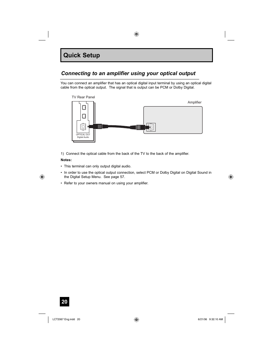 Quick setup | JVC HD-61FC97 User Manual | Page 20 / 96