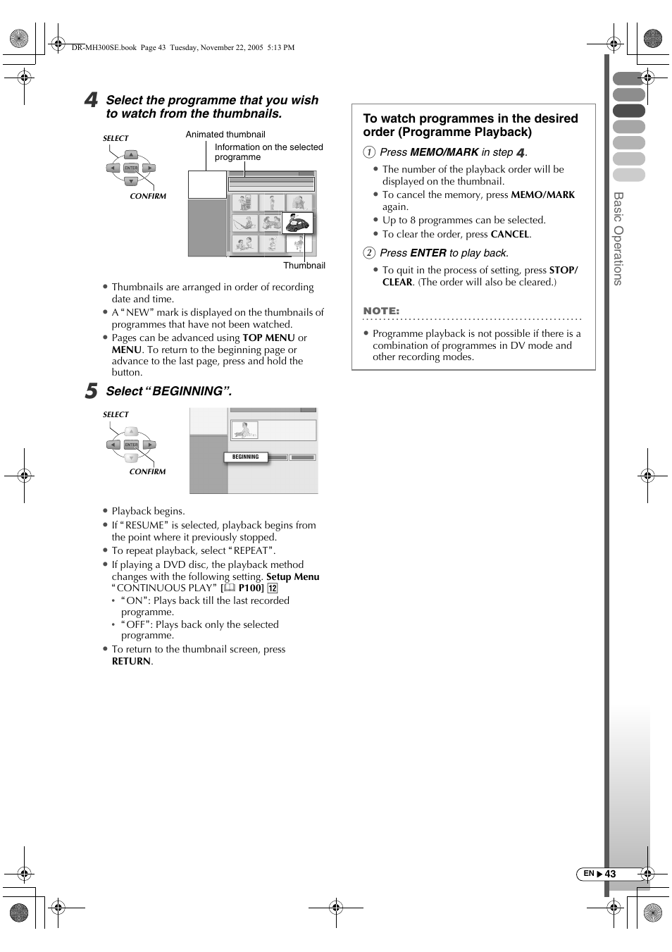 JVC DR-MH300BE User Manual | Page 43 / 116