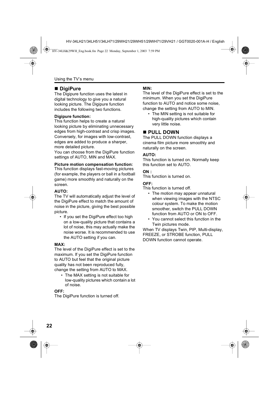 JVC 0803-CR-JMT User Manual | Page 22 / 40