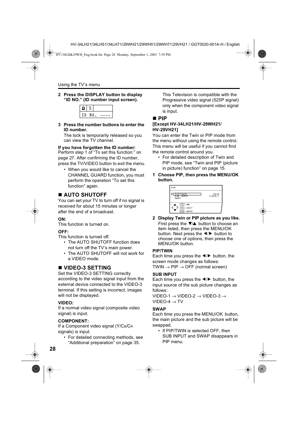 JVC 0803-CR-JMT User Manual | Page 28 / 40