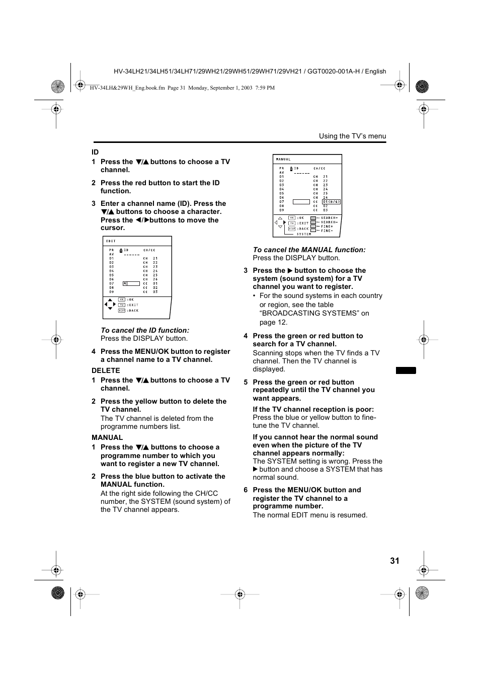 JVC 0803-CR-JMT User Manual | Page 31 / 40