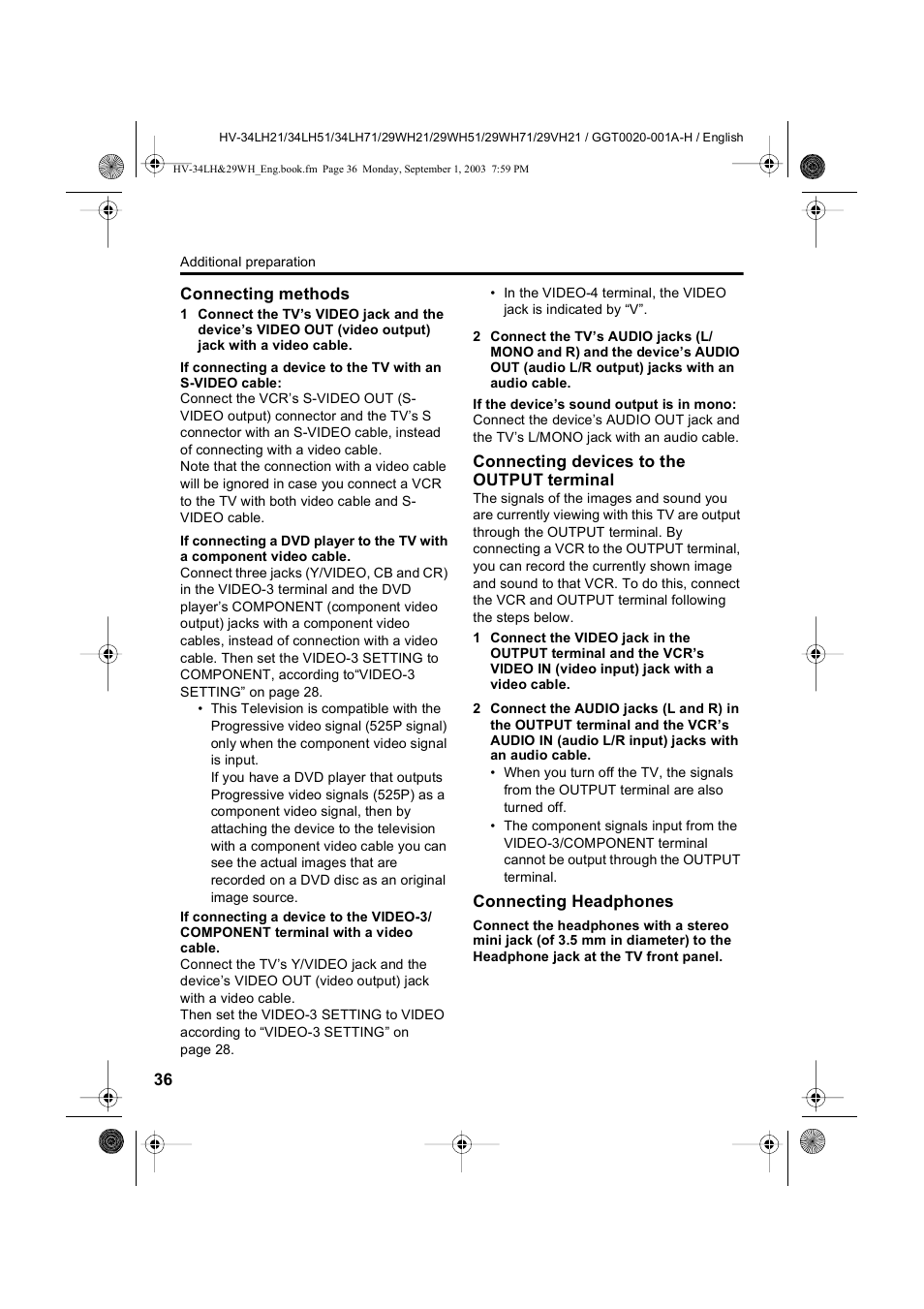 JVC 0803-CR-JMT User Manual | Page 36 / 40