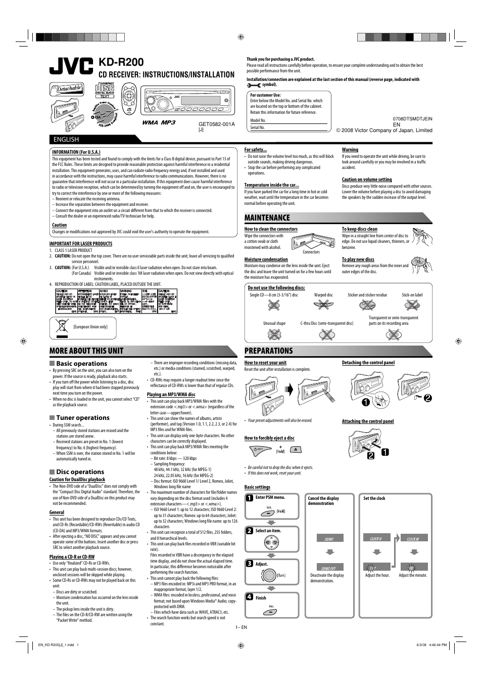 JVC GET0582-001A User Manual | 60 pages