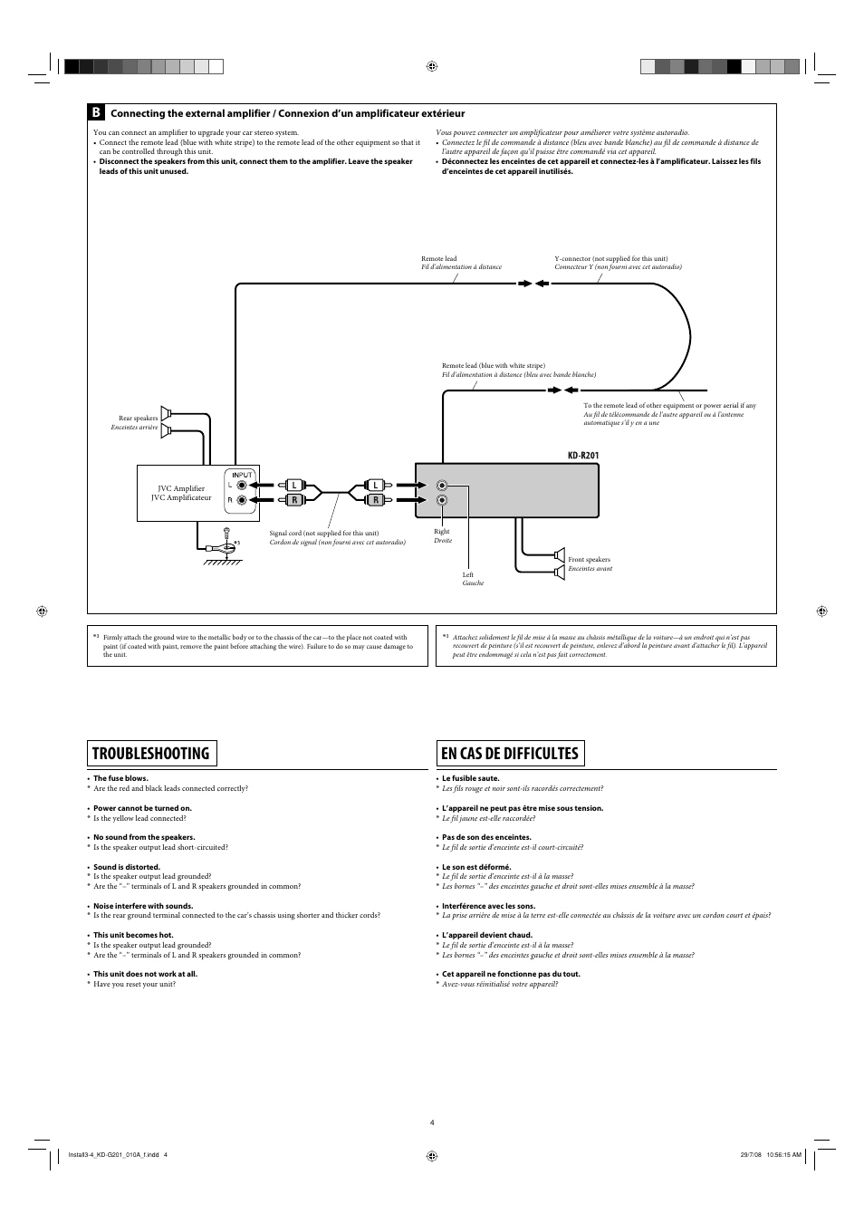 Troubleshooting, En cas de difficultes | JVC GET0582-001A User Manual | Page 28 / 60
