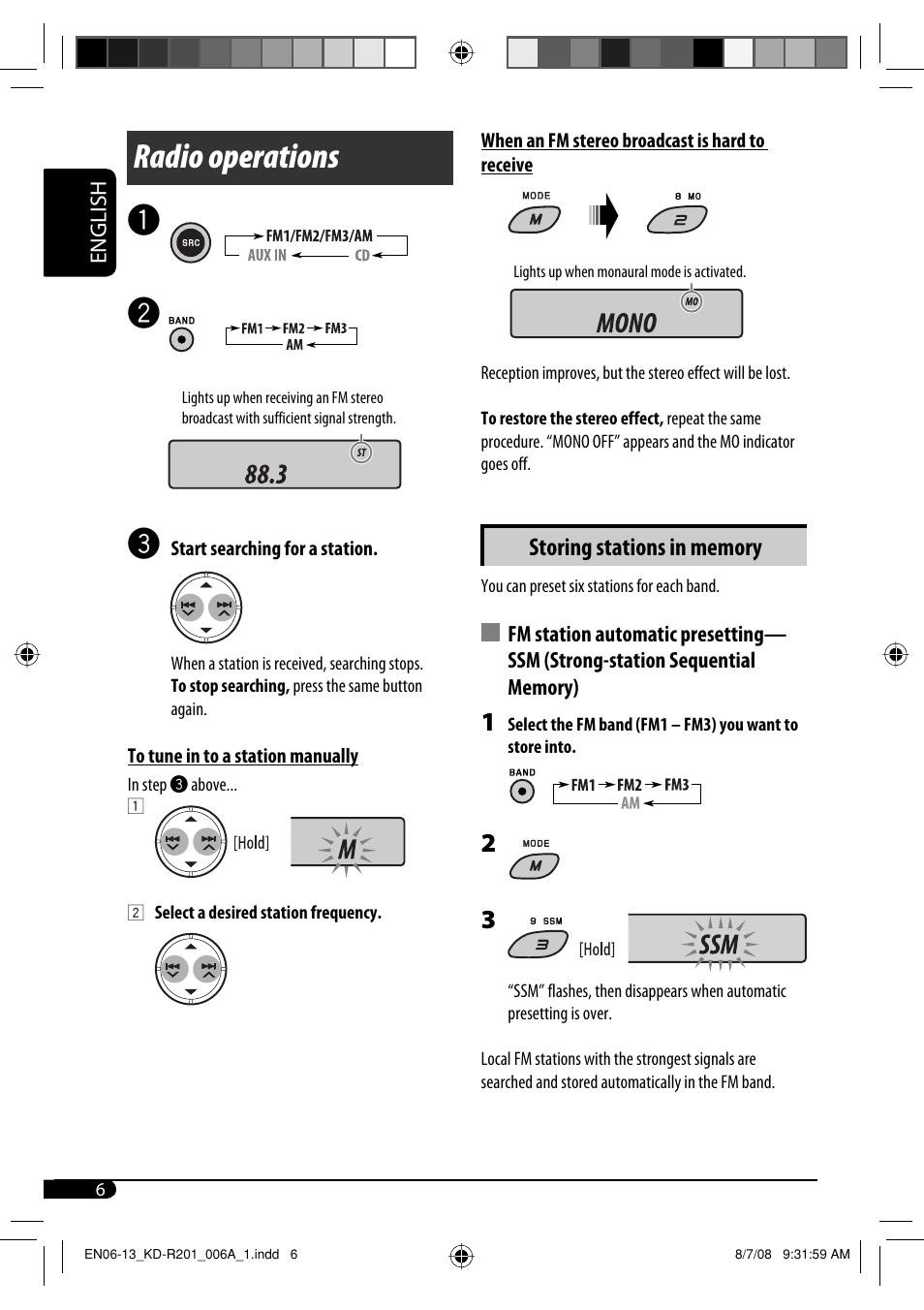 Radio operations | JVC GET0582-001A User Manual | Page 34 / 60