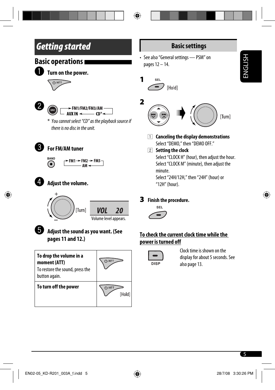Getting started, Basic operations | JVC GET0582-001A User Manual | Page 9 / 60