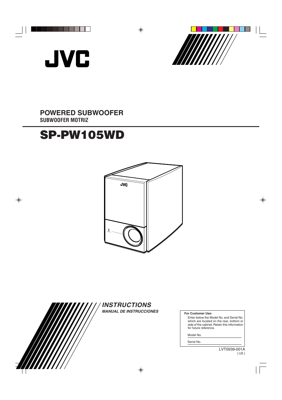 JVC SP-PW105WD User Manual | 10 pages