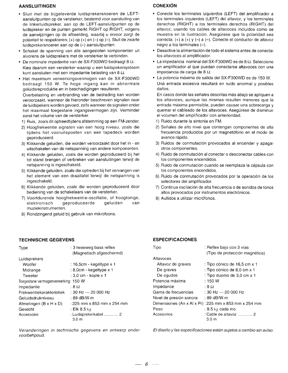 JVC SX-F300WD User Manual | Page 6 / 8