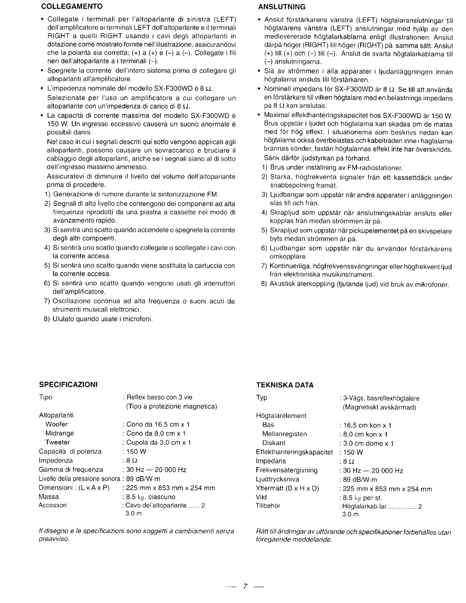 JVC SX-F300WD User Manual | Page 7 / 8