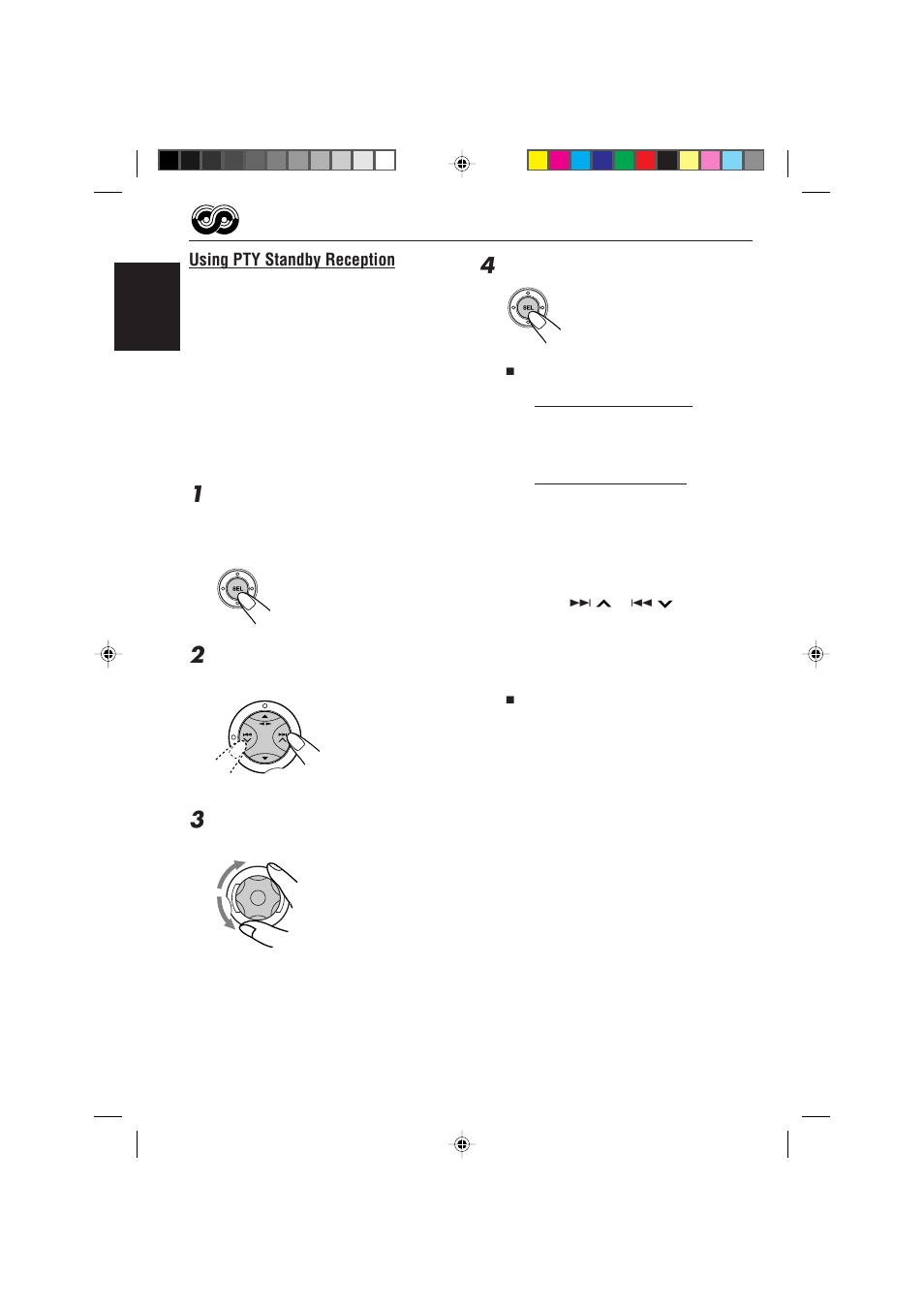 Using pty standby reception | JVC 0302KKSMDTJEIN User Manual | Page 14 / 40