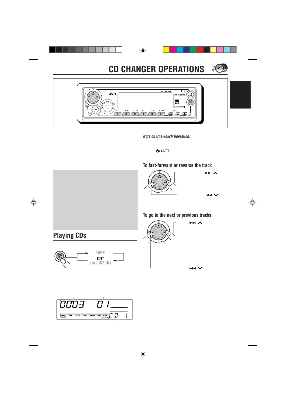 Cd changer operations, Playing cds, English | JVC 0302KKSMDTJEIN User Manual | Page 29 / 40