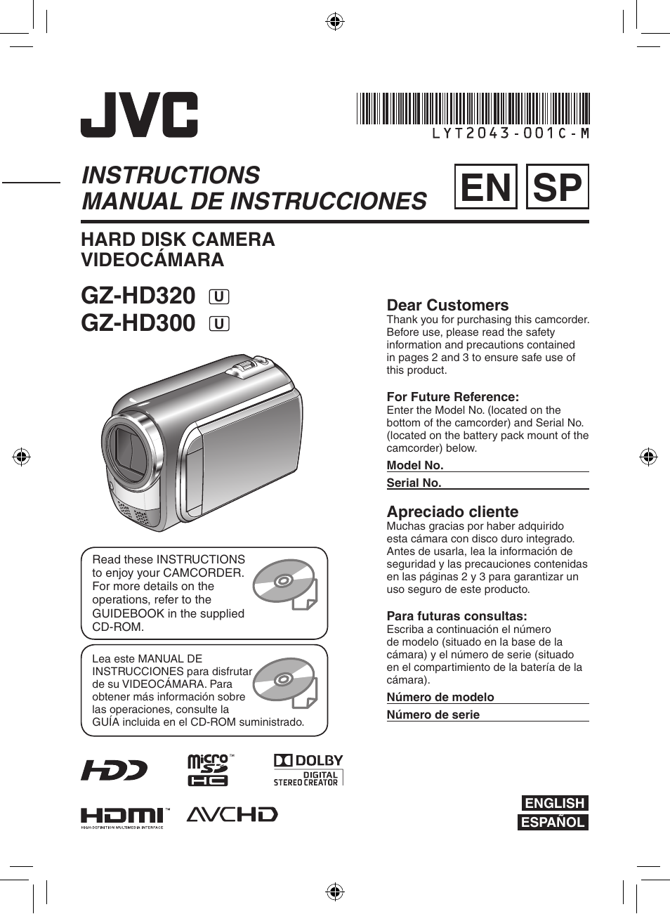 JVC GZ-HD300 User Manual | 88 pages