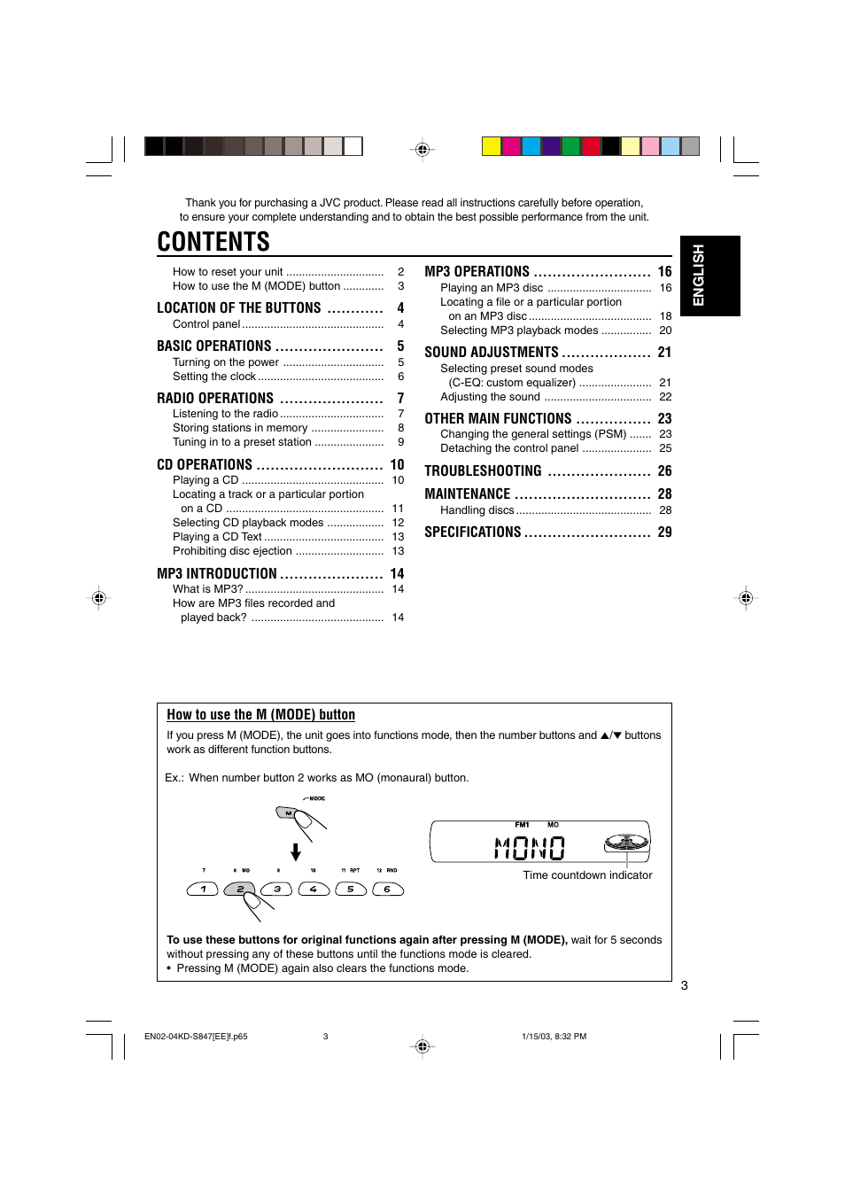 JVC GET0137-001A User Manual | Page 3 / 34