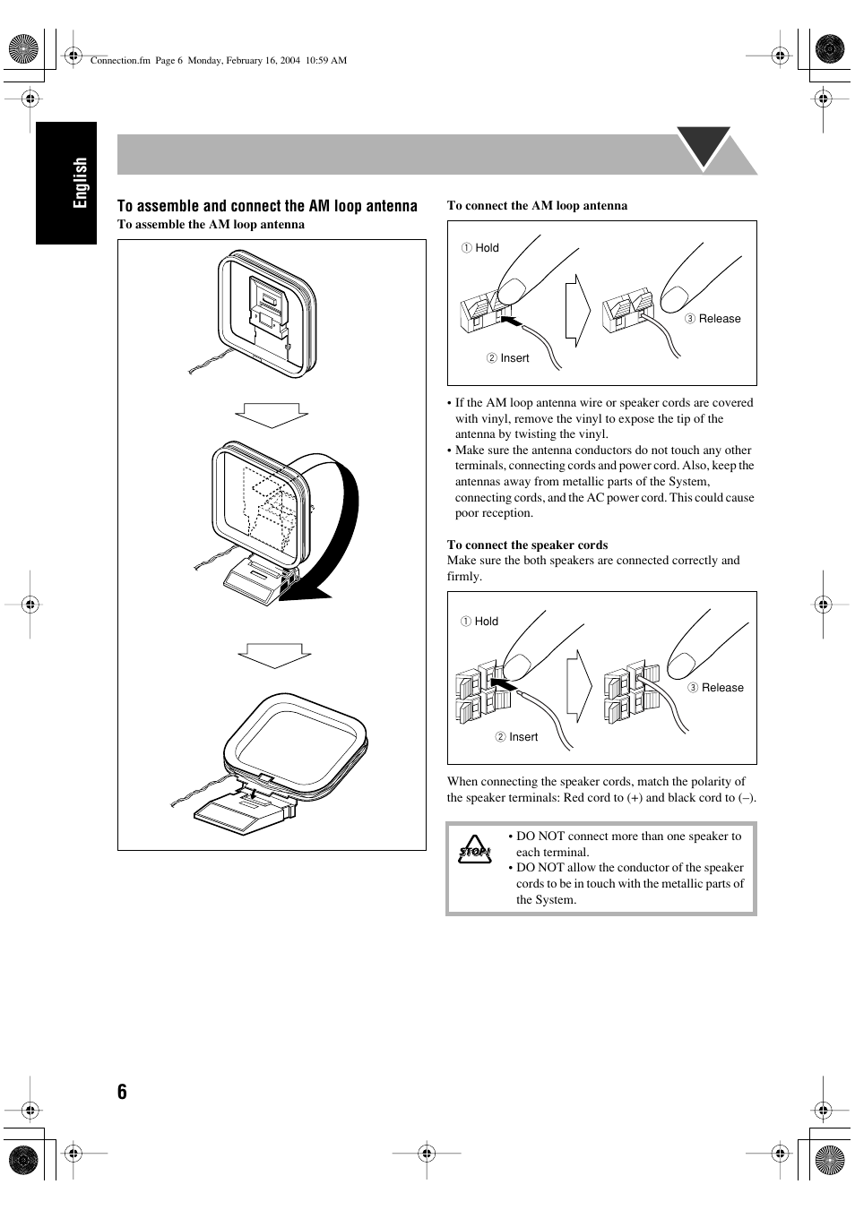 English | JVC FS-P400 User Manual | Page 10 / 29