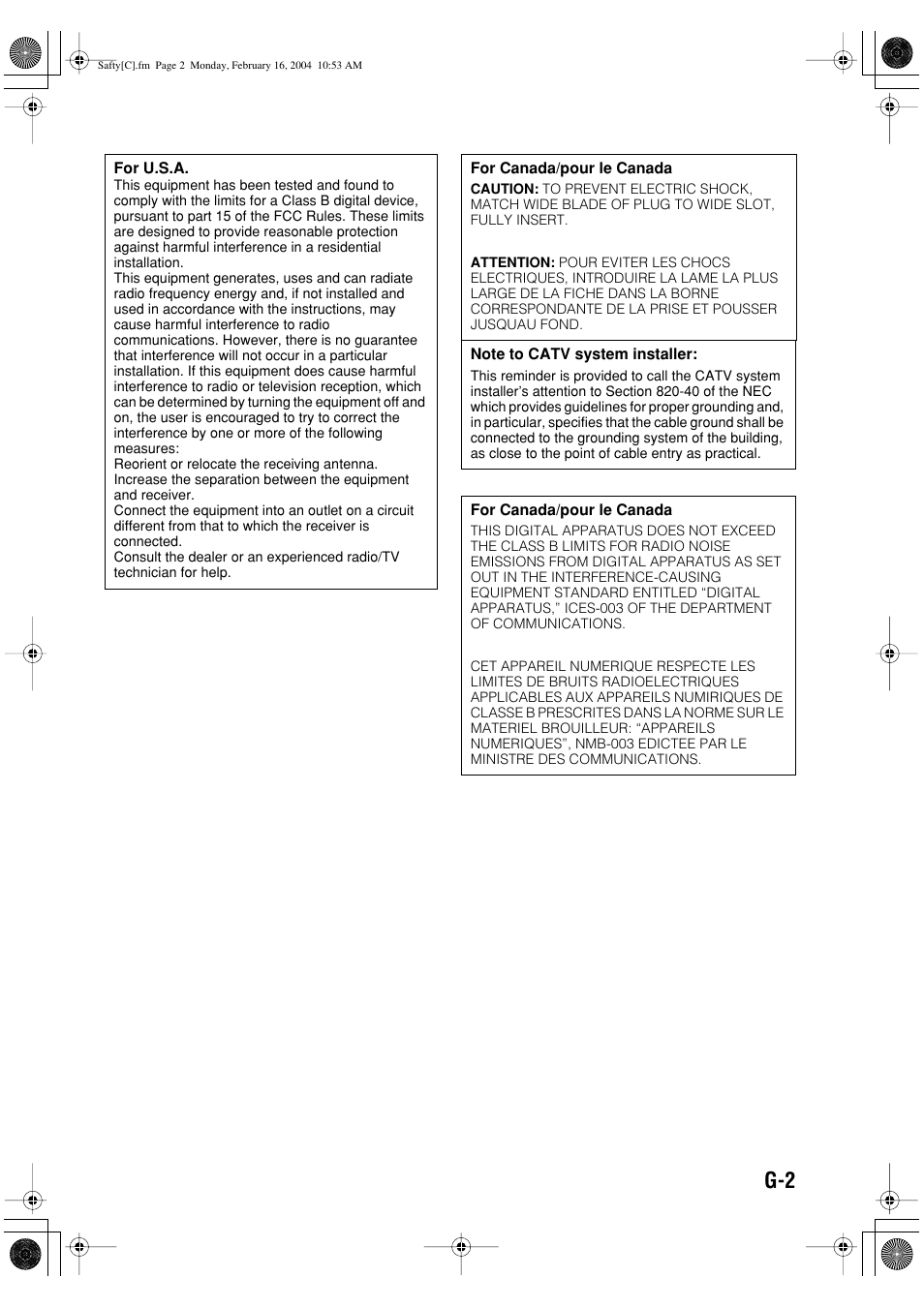 JVC FS-P400 User Manual | Page 3 / 29