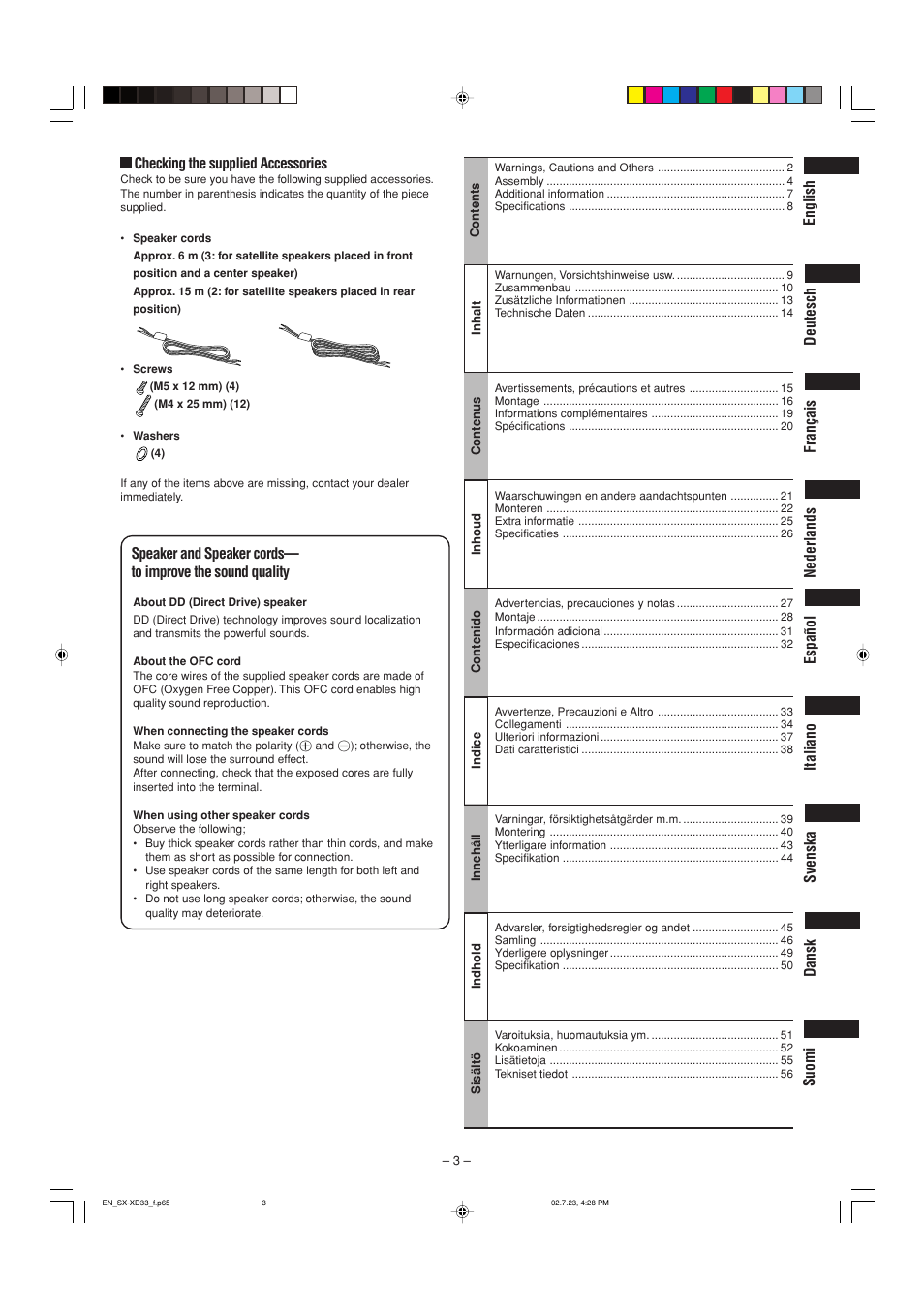 JVC SX-XDC33 User Manual | Page 3 / 9