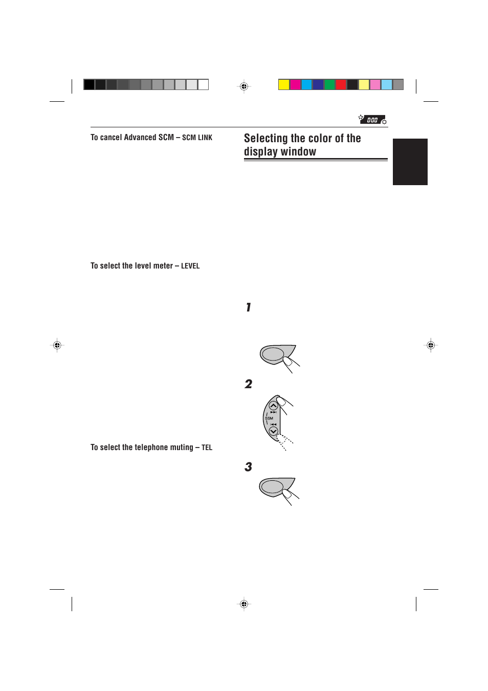 Selecting the color of the display window | JVC KD-S723R  EN User Manual | Page 25 / 32