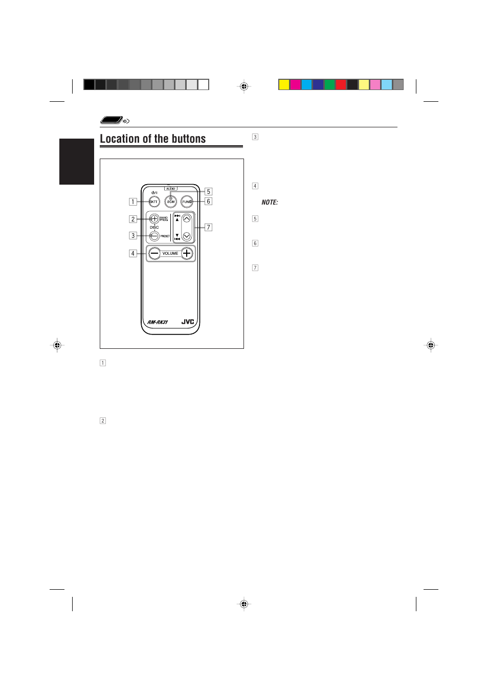 Location of the buttons | JVC KD-S723R  EN User Manual | Page 28 / 32