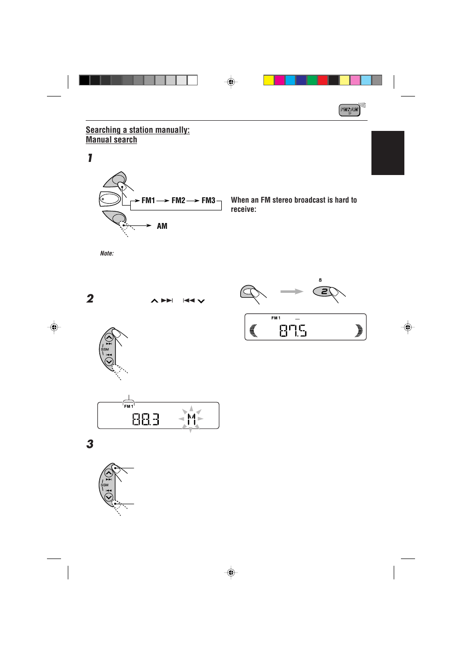 Searching a station manually: manual search | JVC KD-S723R  EN User Manual | Page 7 / 32