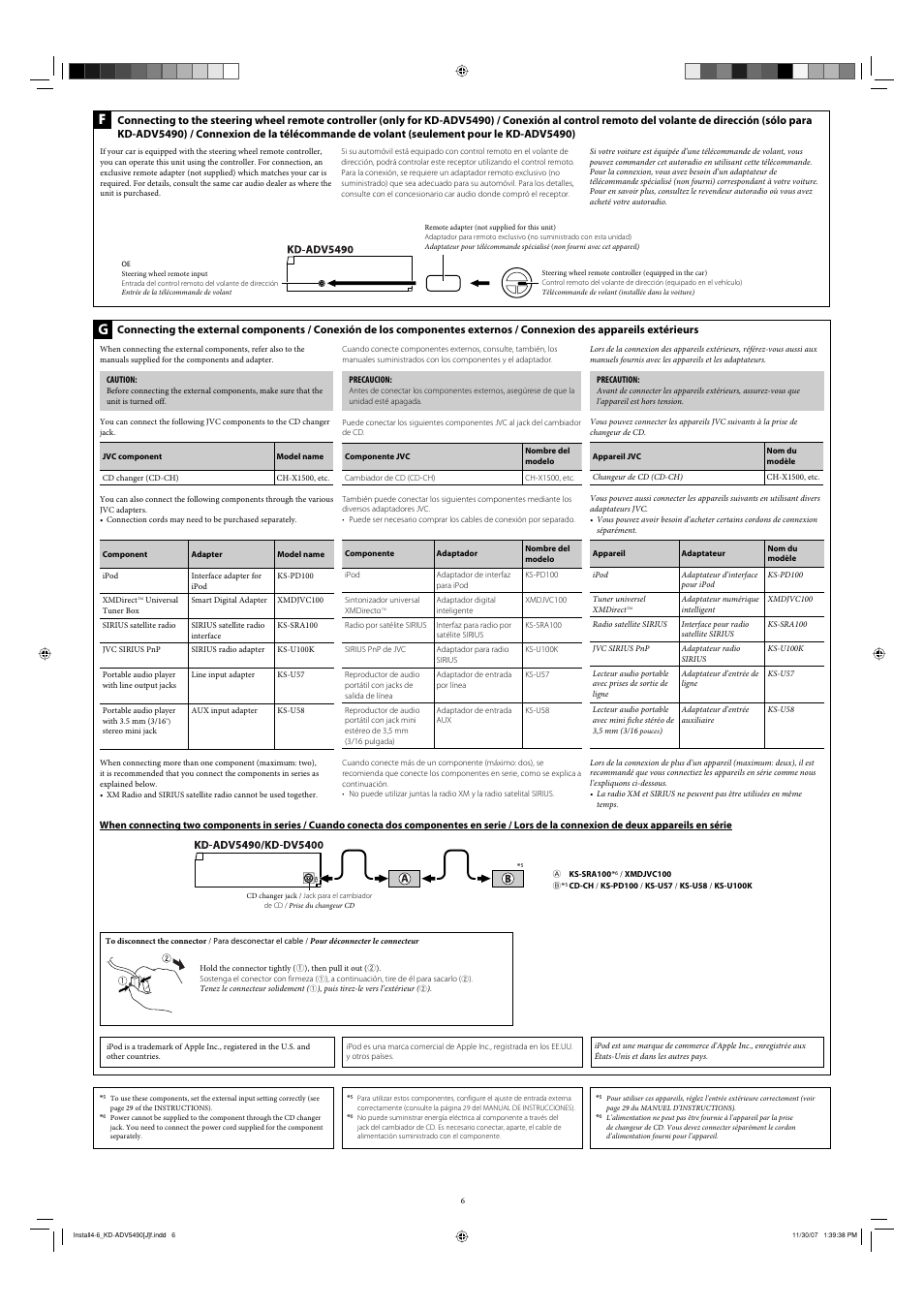 JVC KD-ADV5490 User Manual | Page 6 / 6
