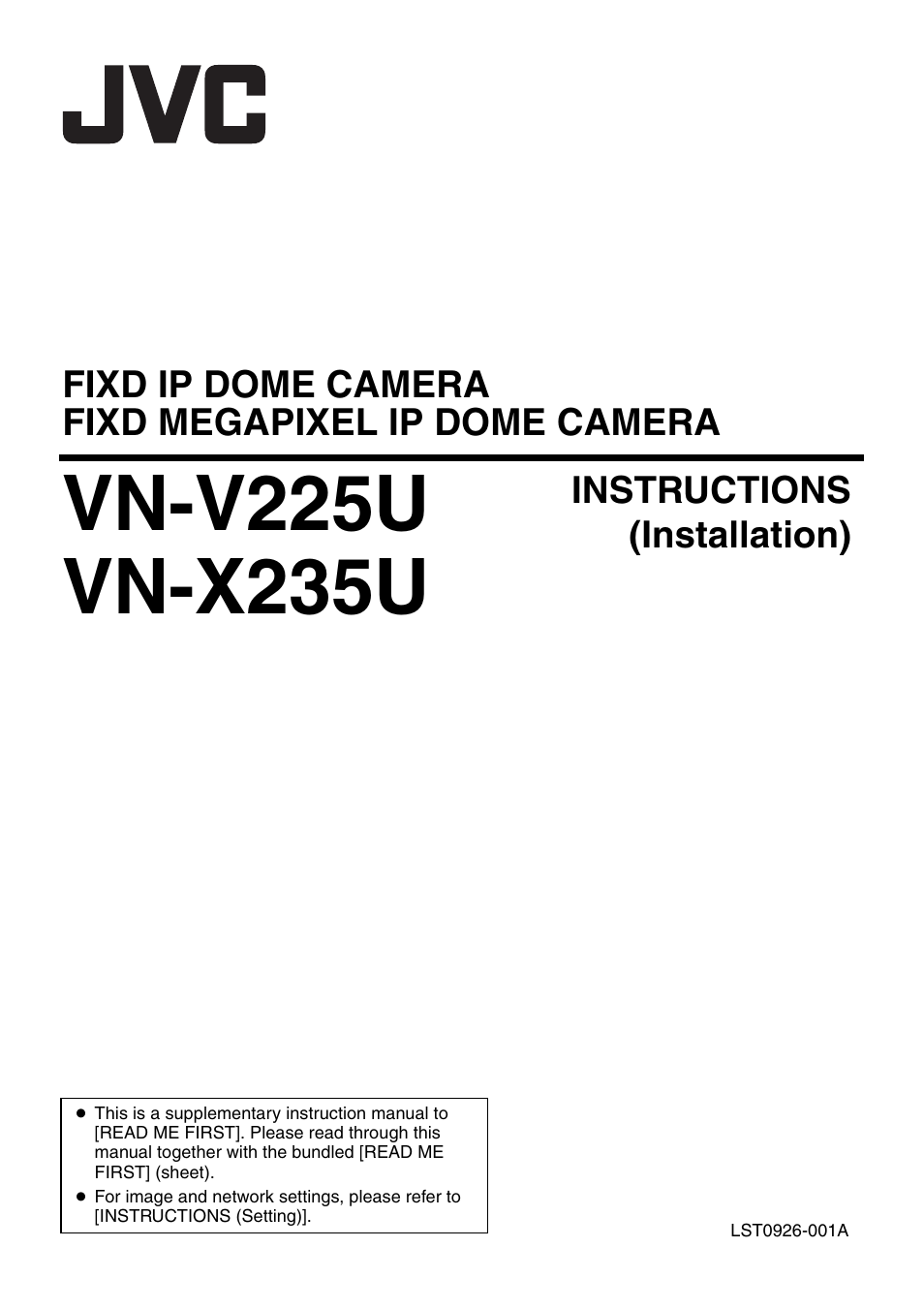 JVC VN-V235U User Manual | 18 pages