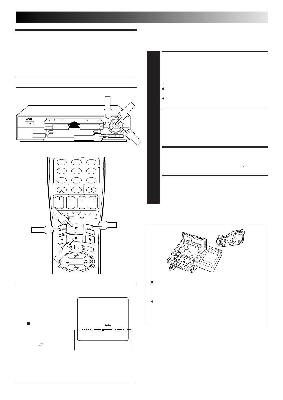 Basic playback, Load a cassette, Find programme start point | Start playback, Stop playback, Playback, Tape position indicator | JVC HR-J260EU User Manual | Page 13 / 44