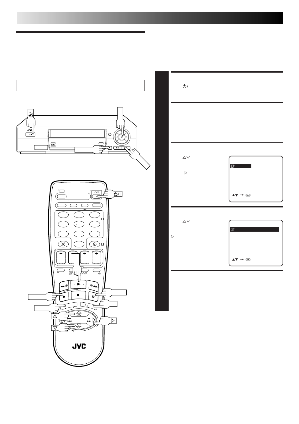 B.e.s.t. picture system, Turn on the recorder, Access main menu screen | Access mode set screen, Select b.e.s.t. mode, Return to normal screen, Recording (cont.), Preparation | JVC HR-J260EU User Manual | Page 20 / 44