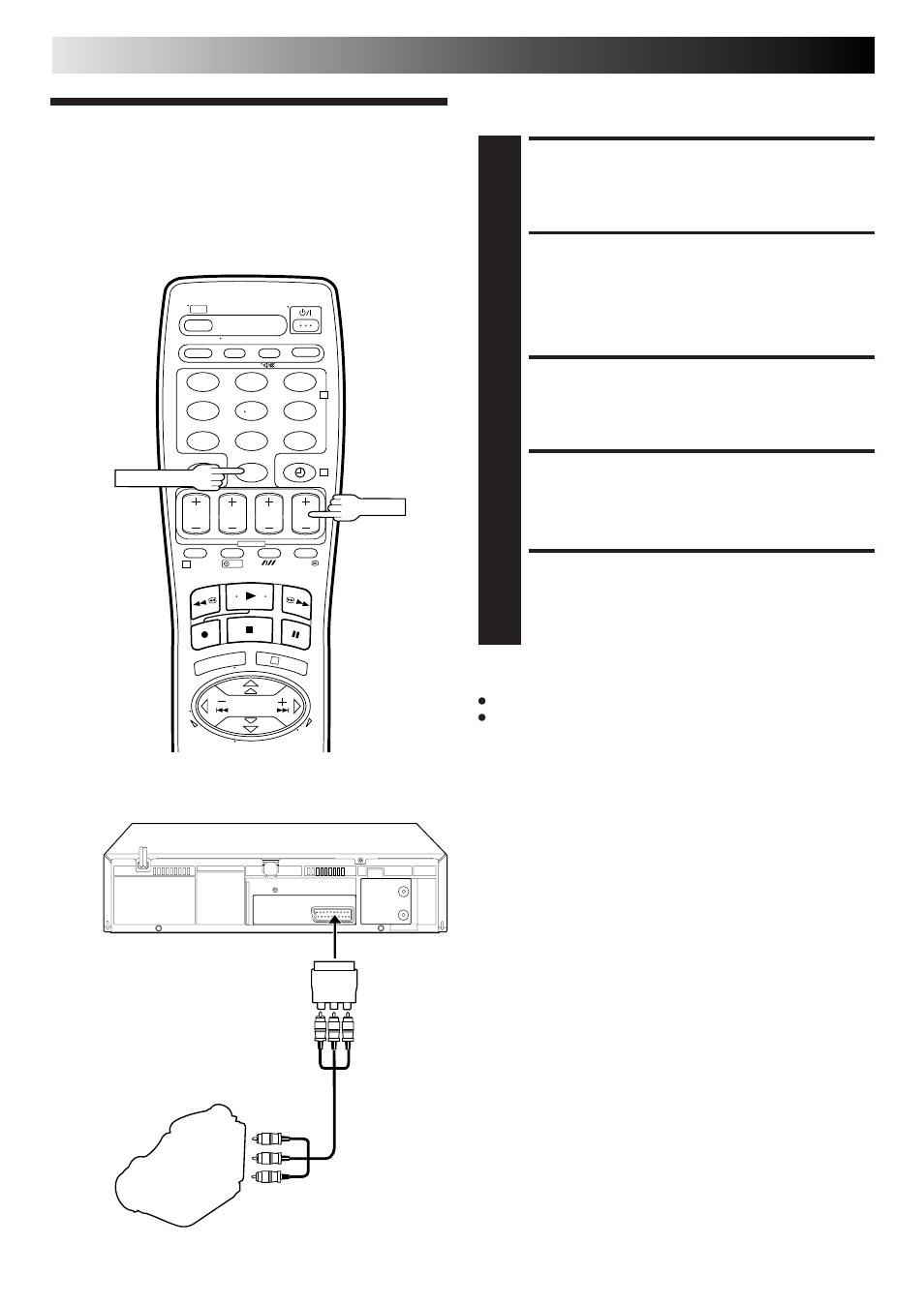 Edit from a camcorder, Make connections, Set recorder’s input mode | Set edit mode, Start camcorder, Start recorder, Editing | JVC HR-J260EU User Manual | Page 26 / 44