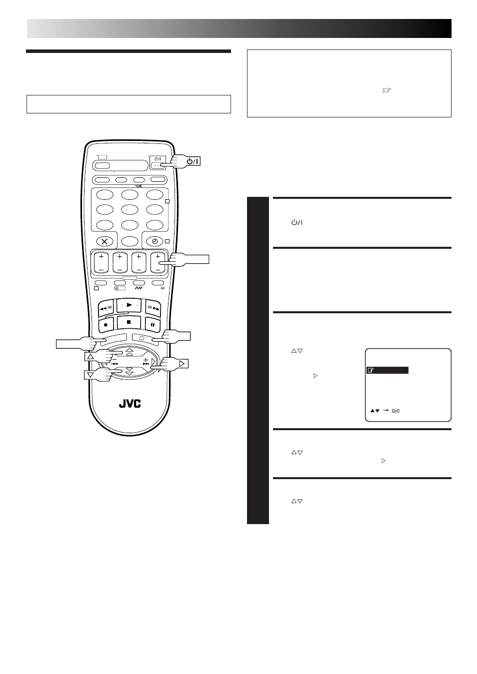 Tuner set, Turn on the recorder, Access main menu screen | Access auto ch set screen, Select country, Select language, Subsidiary settings, Auto channel set | JVC HR-J260EU User Manual | Page 28 / 44