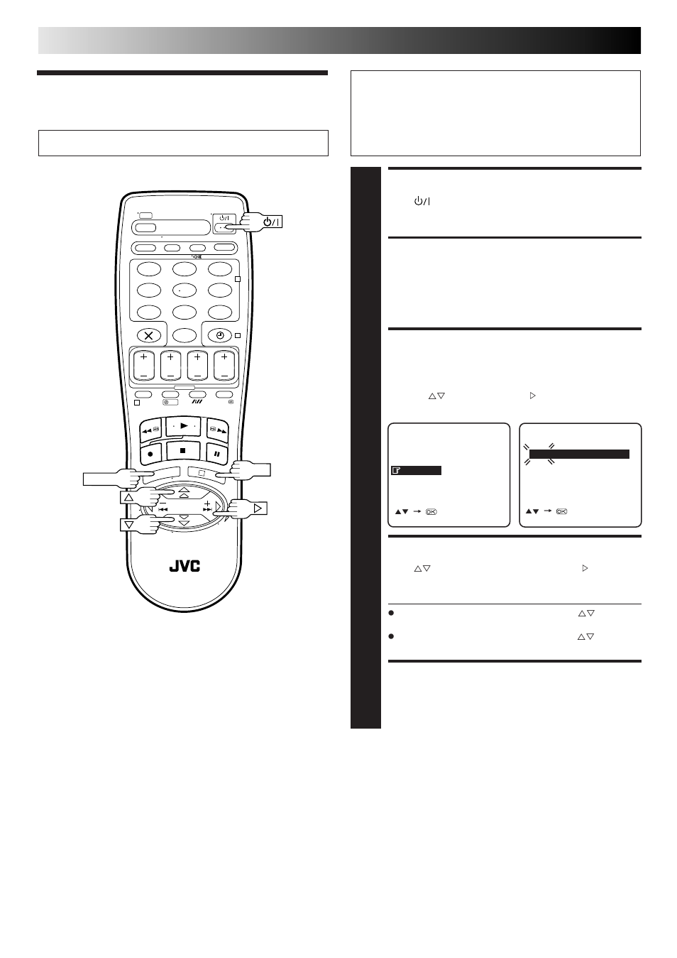 Clock set, Turn the recorder on, Access main menu screen | Access clock set screen, Set date and time, Start clock operation, Subsidiary settings (cont.), Important | JVC HR-J260EU User Manual | Page 34 / 44